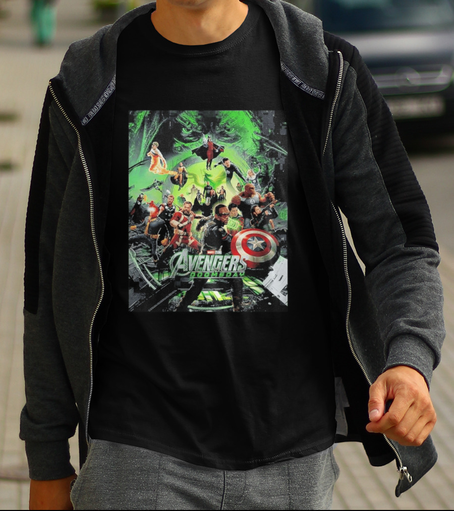 Marvel Avengers Doomsday Teaser Captain America Iron Man Hulk Thor Black Widow Guardians Of The Galaxy T-Shirt