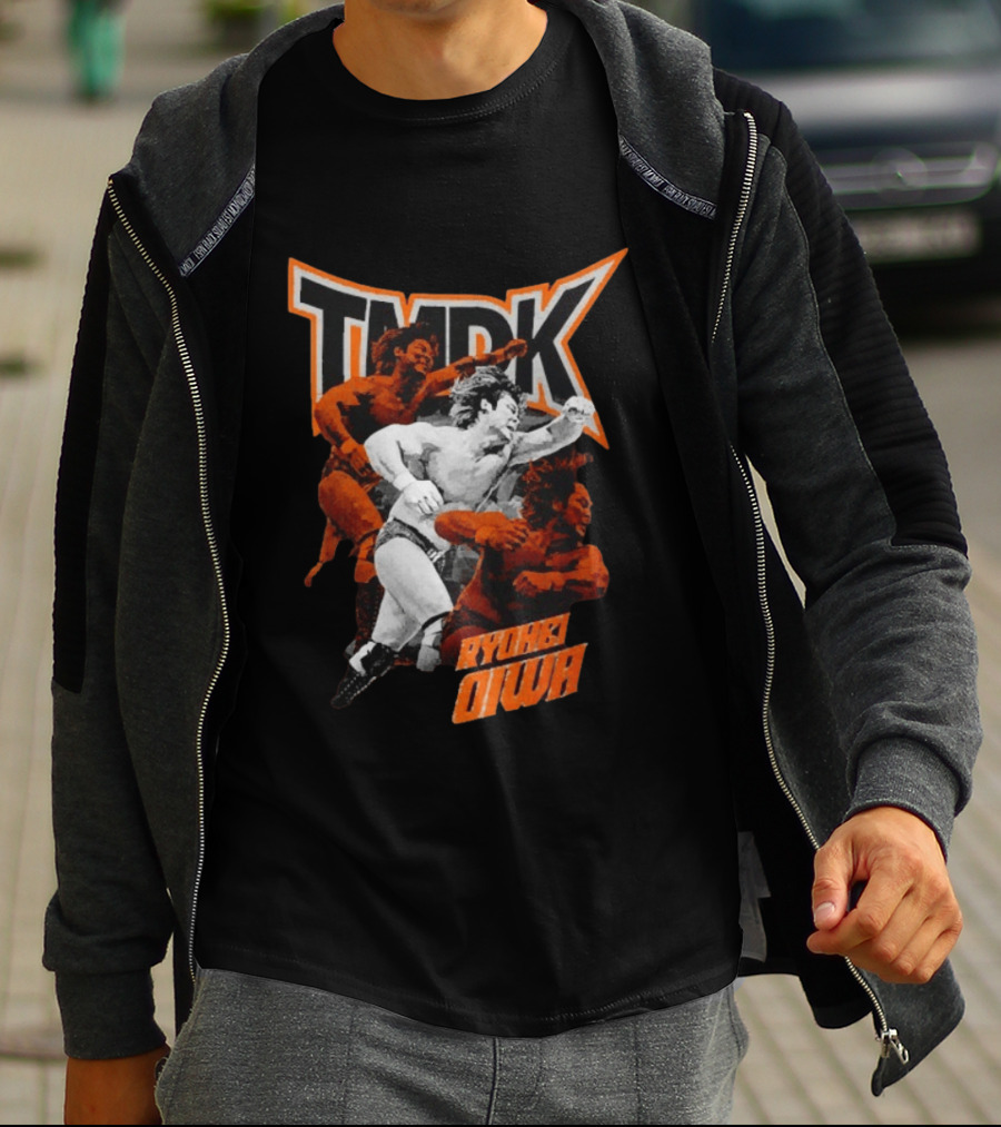 TMDK Ryohei Oiwa The Grip Wrestling Action Orange T-Shirt
