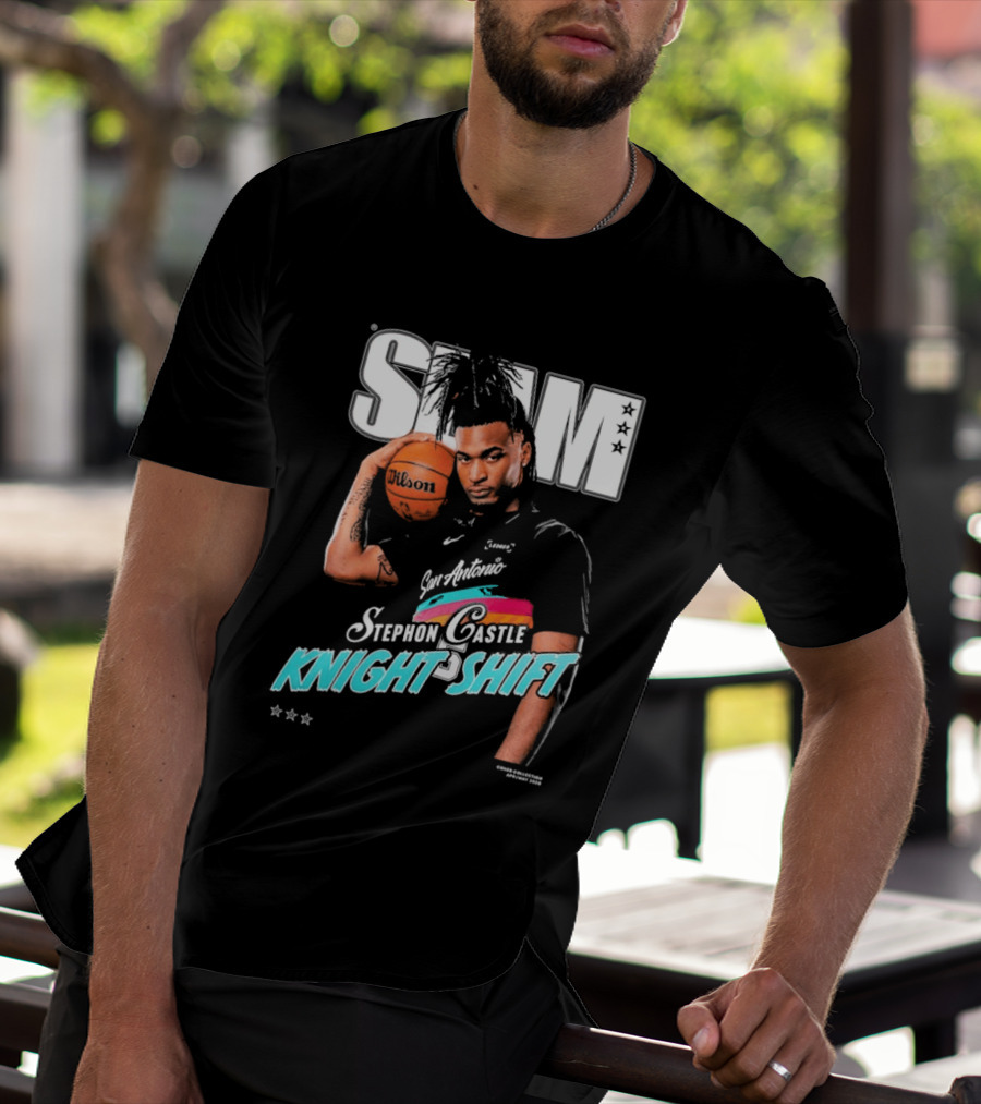 SLAM Stephon Castle San Antonio Spurs Knight Shift Basketball T-Shirt