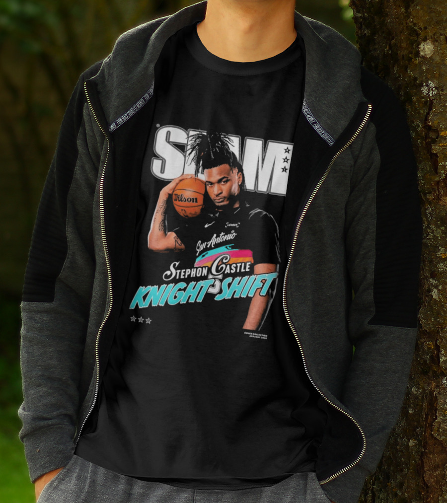 SLAM Stephon Castle San Antonio Spurs Knight Shift Basketball T-Shirt