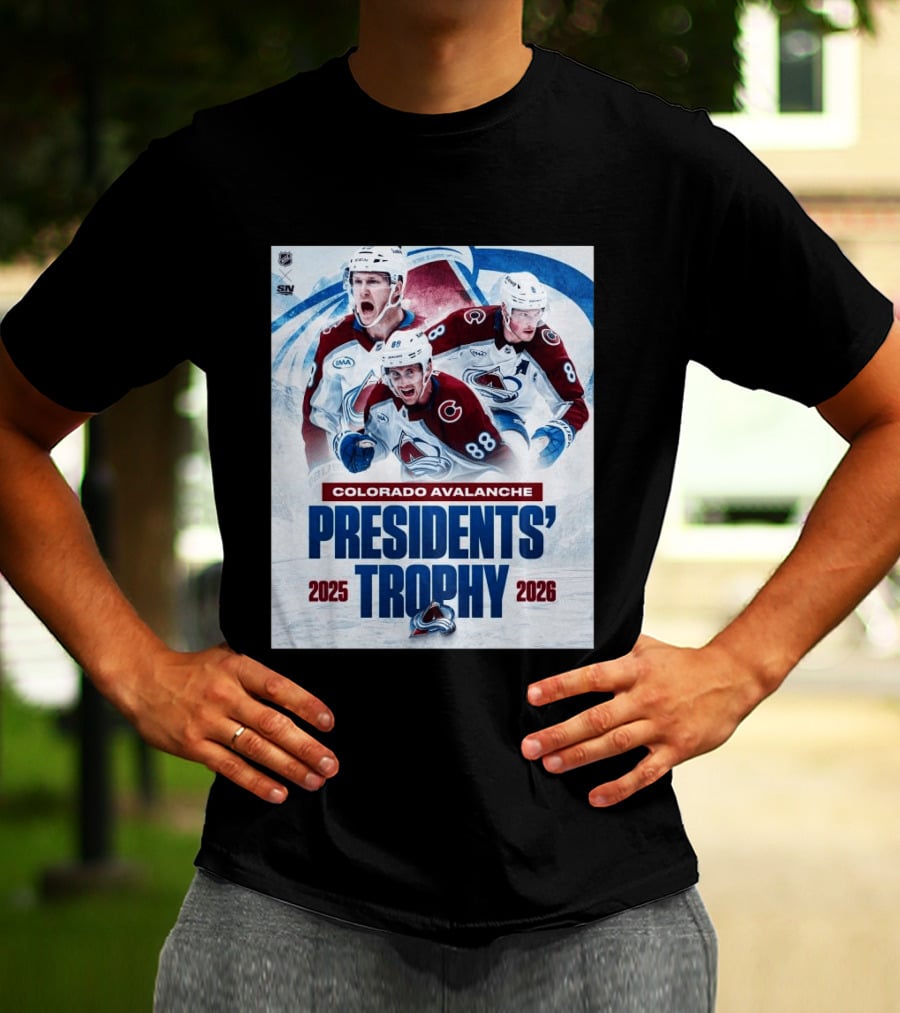 Colorado Avalanche NHL Presidents' Trophy 2025 2026 T-Shirt