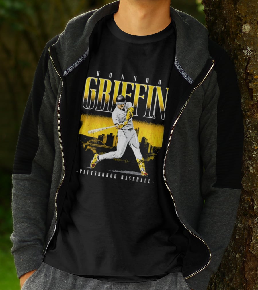 Konnor Griffin Pittsburgh Baseball City Skyline T-Shirt