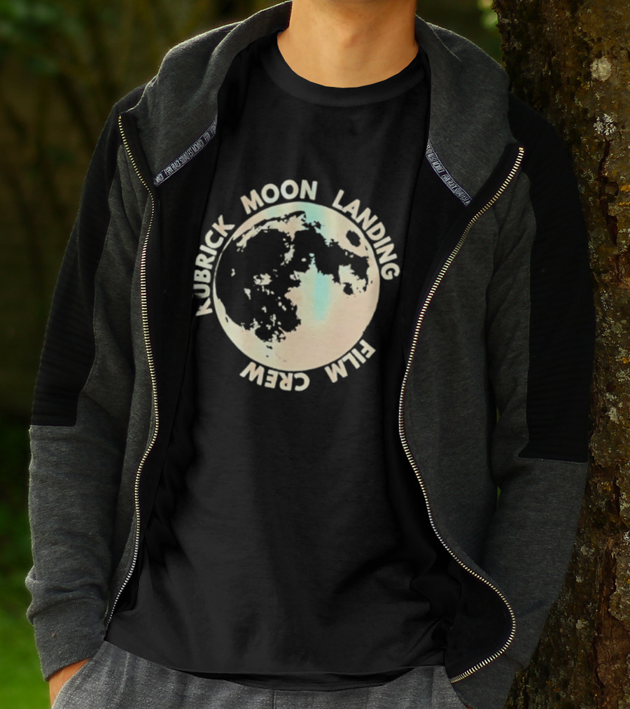 Kubrick Moon Landing Film Crew Circle Lunar T-Shirt