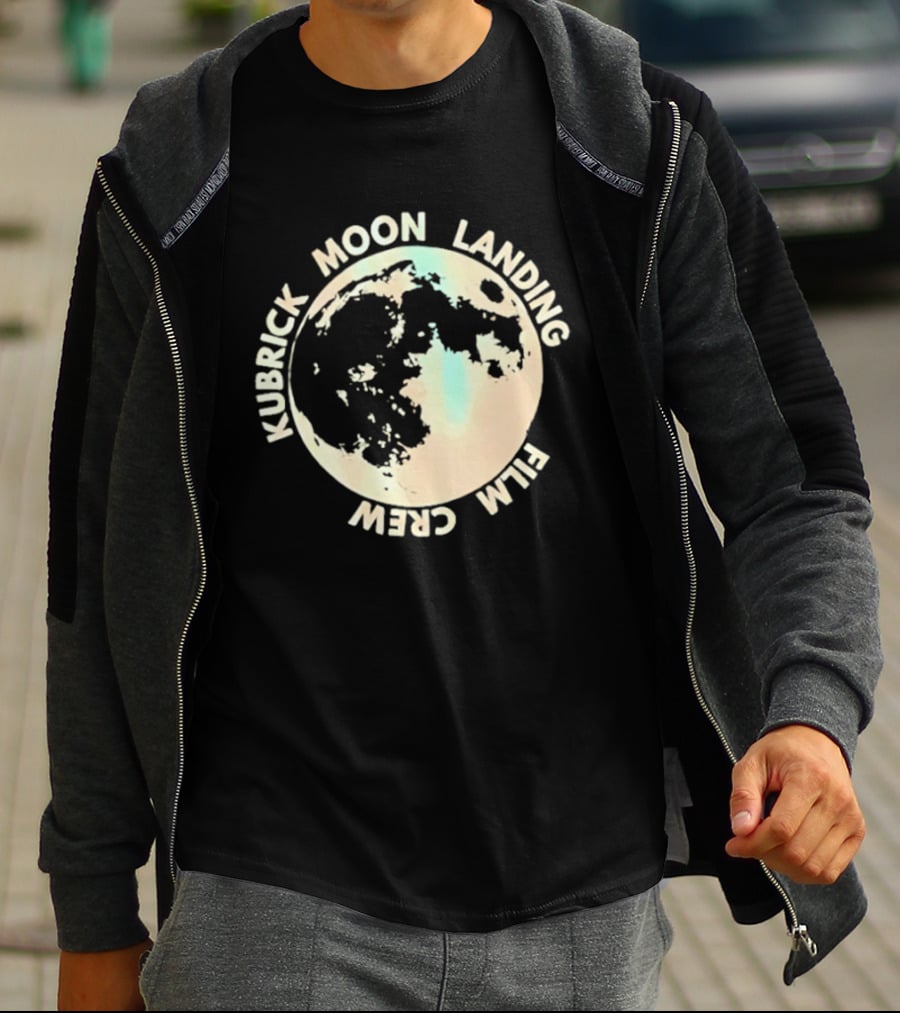 Kubrick Moon Landing Film Crew Circle Lunar T-Shirt