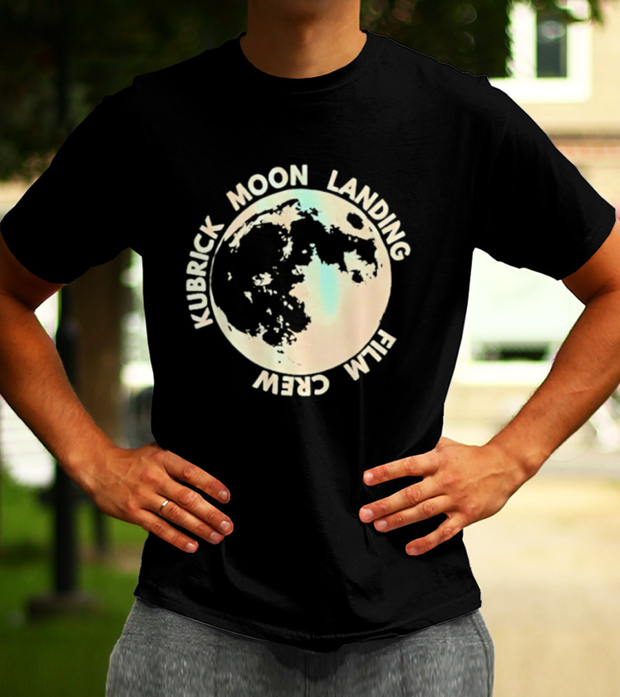 Kubrick Moon Landing Film Crew Circle Lunar T-Shirt