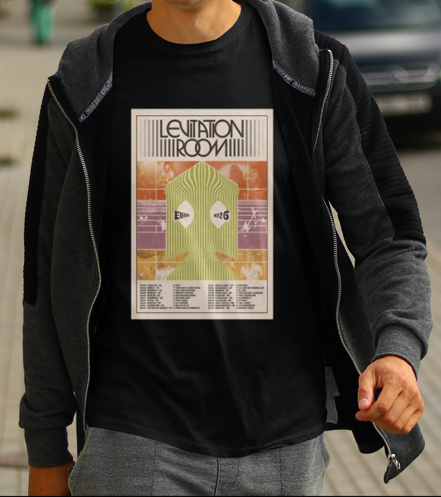 Levitation Room EUUK 2026 Tour Vintage Style Psychedelic Concert Dates T-Shirt