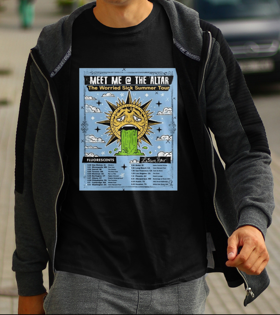 Meet Me @ The Altar The Worried Sick Summer Tour 2026 Dates Fluorescents Leisure Hour T-Shirt