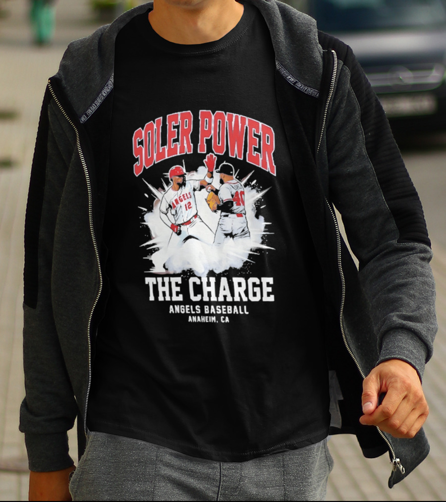 Soler Power The Charge Angels Baseball Anaheim CA T-Shirt