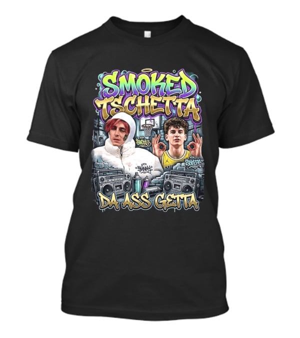 Smoked Tschetta Da Ass Getta Basketball Street Art Boomboxes T-Shirt