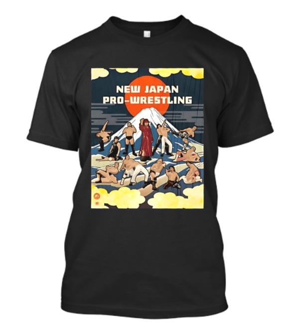 New Japan Pro Wrestling Wrestlers Mount Fuji T-Shirt