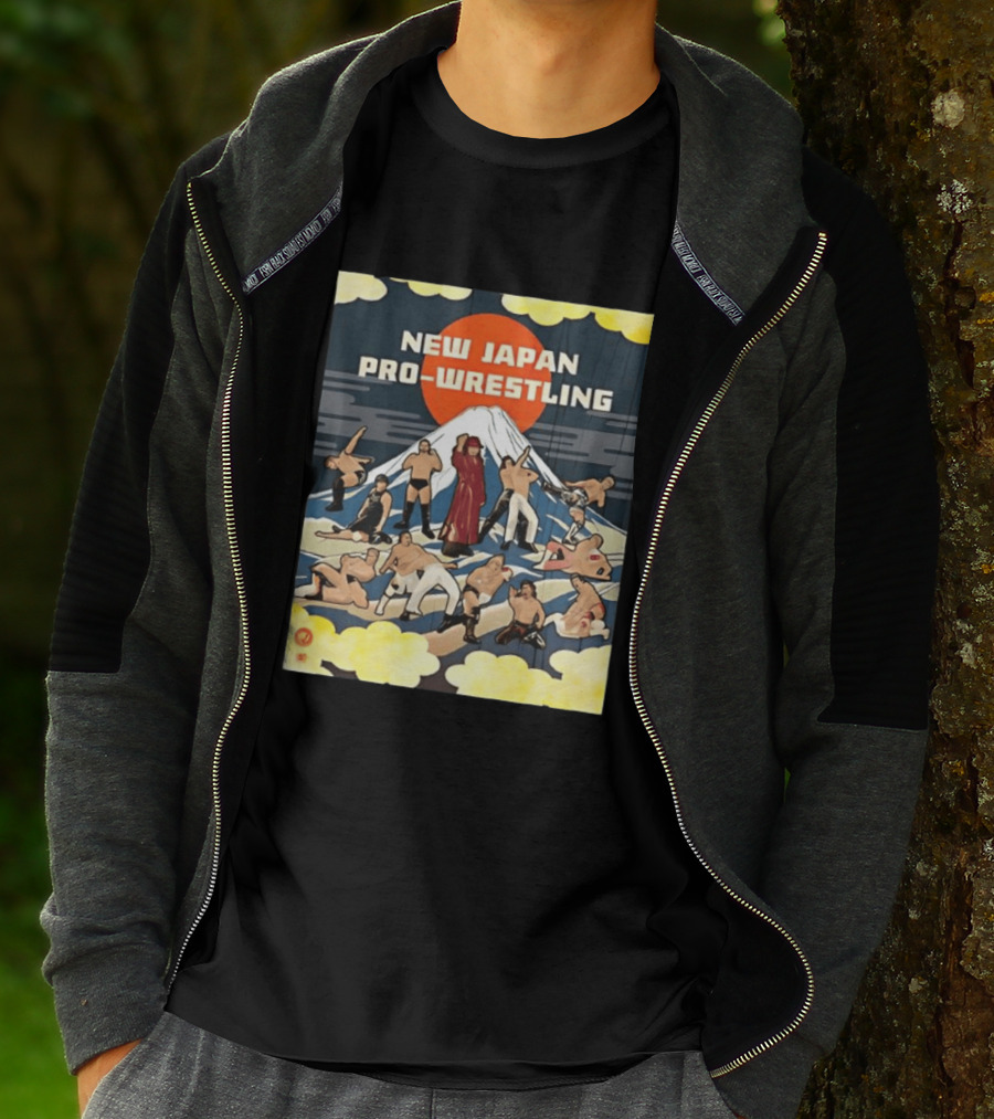 New Japan Pro Wrestling Wrestlers Mount Fuji T-Shirt