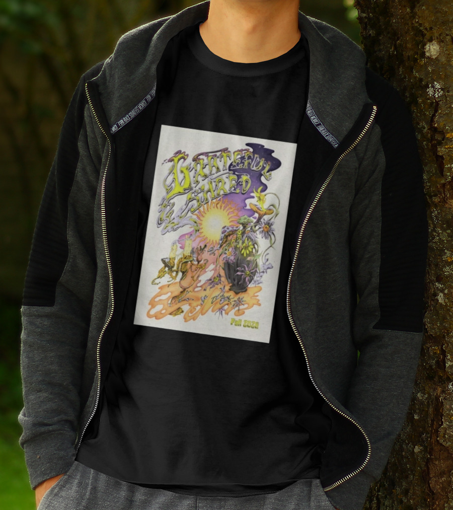 Grateful Shred Fall 2026 Psychedelic Sunflowers And Mushrooms Tour T-Shirt