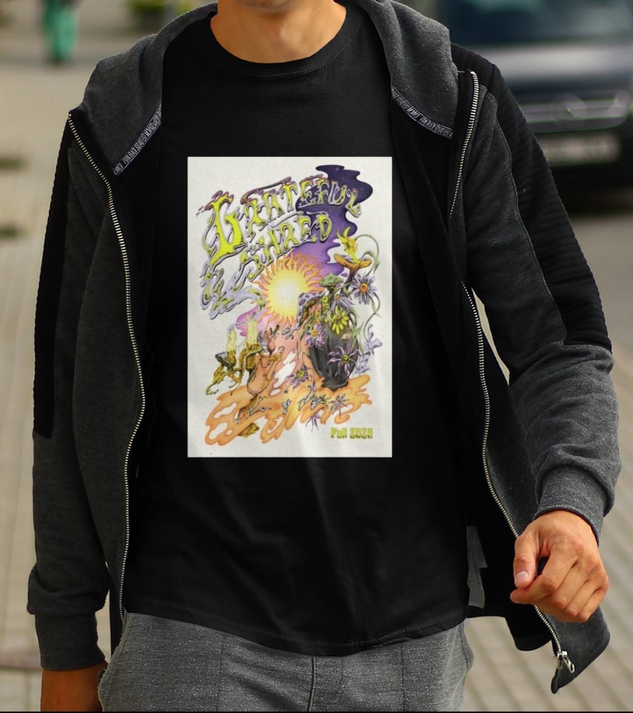 Grateful Shred Fall 2026 Psychedelic Sunflowers And Mushrooms Tour T-Shirt