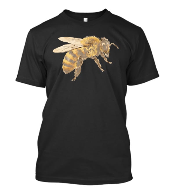 Honey Bee Realistic Illustration Detailed Insect T-Shirt