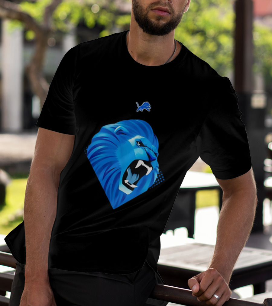 Team Youth Detroit Lions Roaring Blue Lion T-Shirt