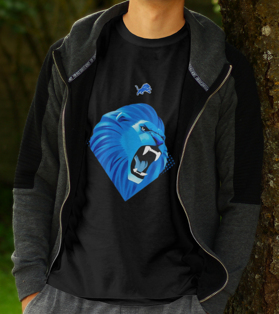 Team Youth Detroit Lions Roaring Blue Lion T-Shirt