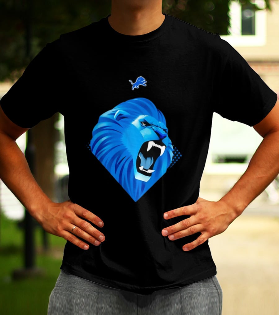 Team Youth Detroit Lions Roaring Blue Lion T-Shirt