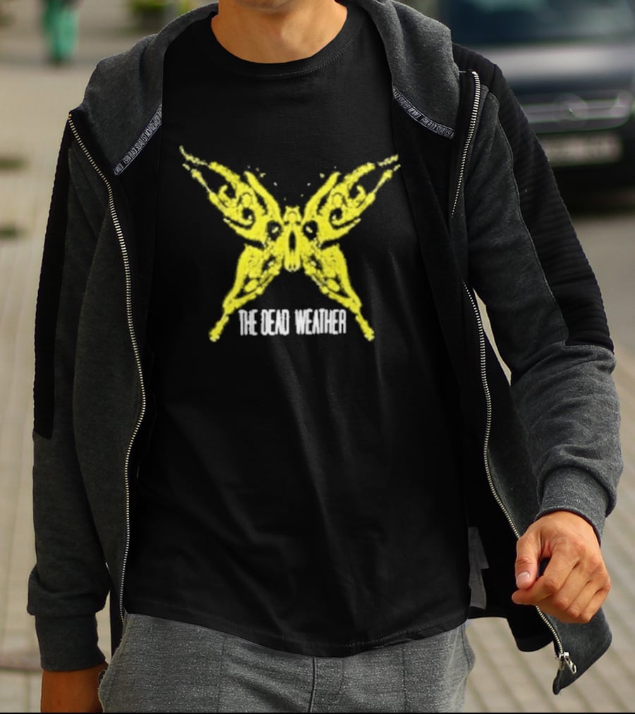The Dead Weather Bone Butterfly Yellow Wings T-Shirt
