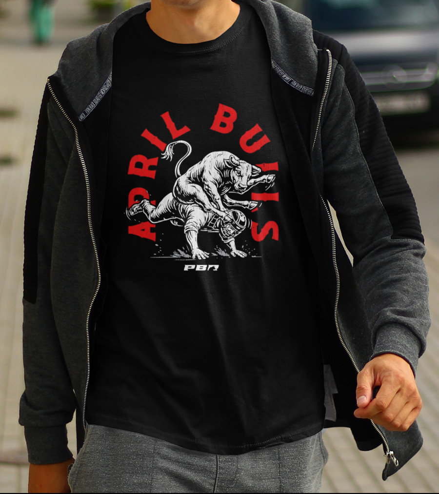 PBR April Bulls Riding Professional Bull Riders T-Shirt