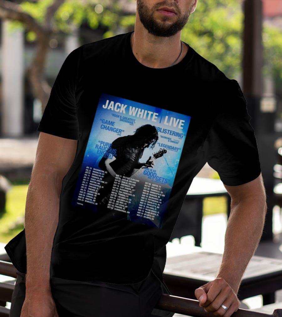 Jack White Live 2026 North America UK Ireland Tour Dates Washington DC Kickoff T-Shirt