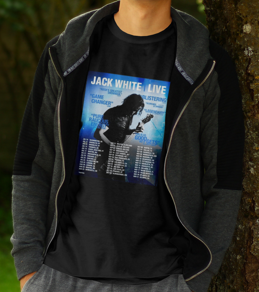 Jack White Live 2026 North America UK Ireland Tour Dates Washington DC Kickoff T-Shirt