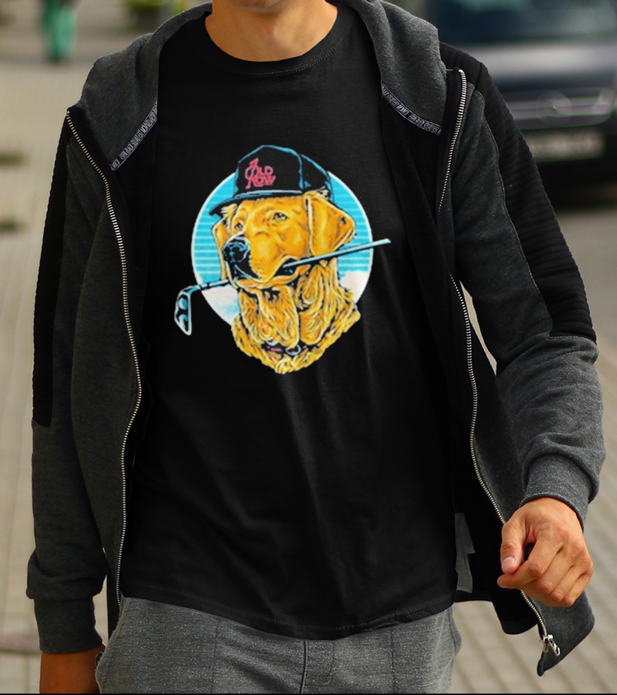 Old Row The Good Boys Golf Club Golden Retriever With Golf Club In Mouth T-Shirt