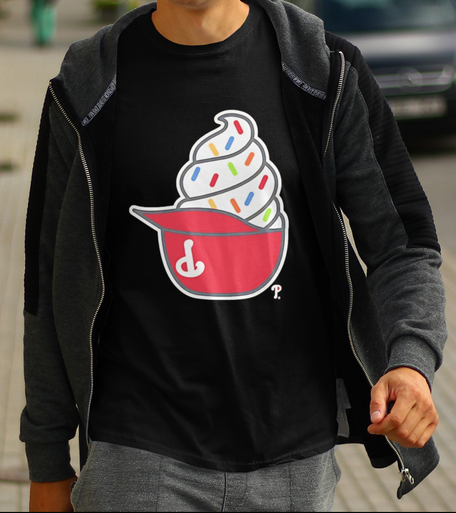 Philadelphia Phillies Ice Cream Hat With Sprinkles T-Shirt