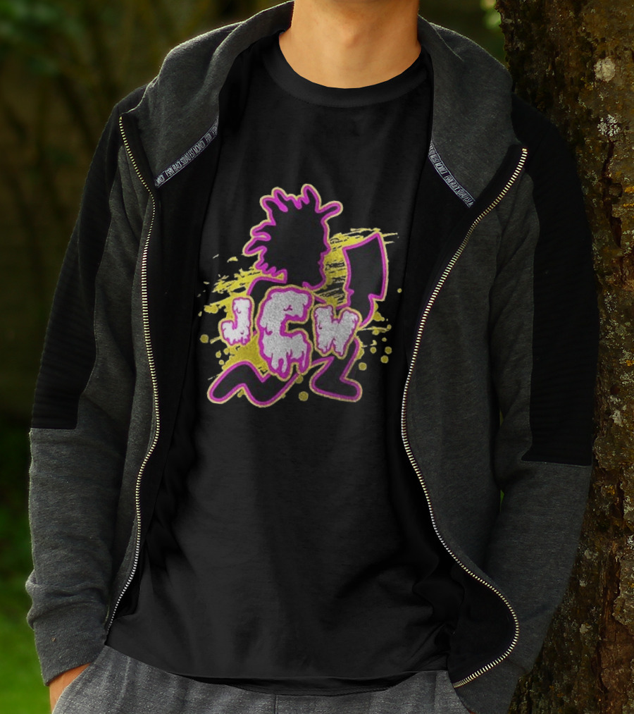 JCW Dani Mo Dino Myte Wrestler Iconic Wrestling Splatter T-Shirt