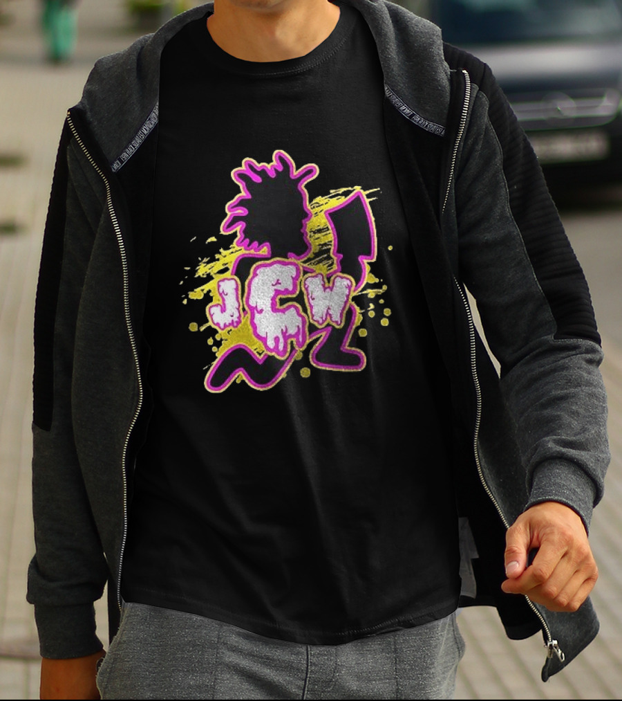 JCW Dani Mo Dino Myte Wrestler Iconic Wrestling Splatter T-Shirt