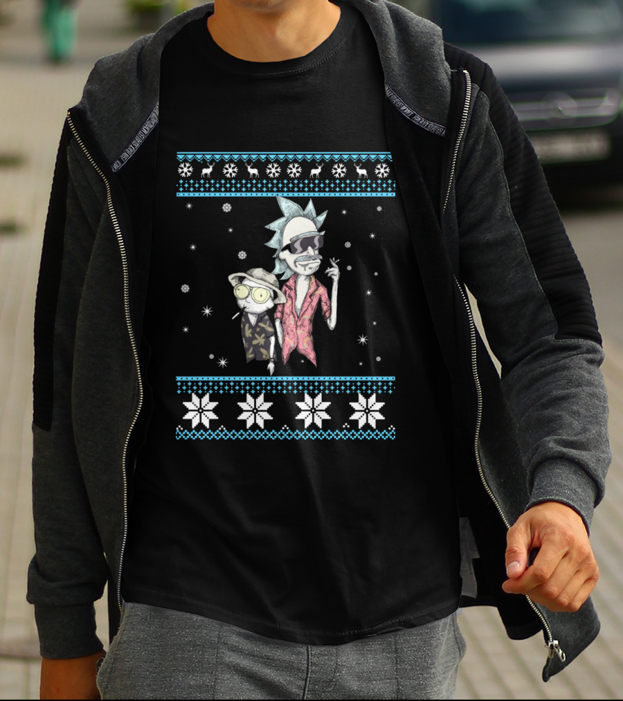 Rick And Morty Fear And Loathing In Schwift Christmas Sweater Holiday T-Shirt