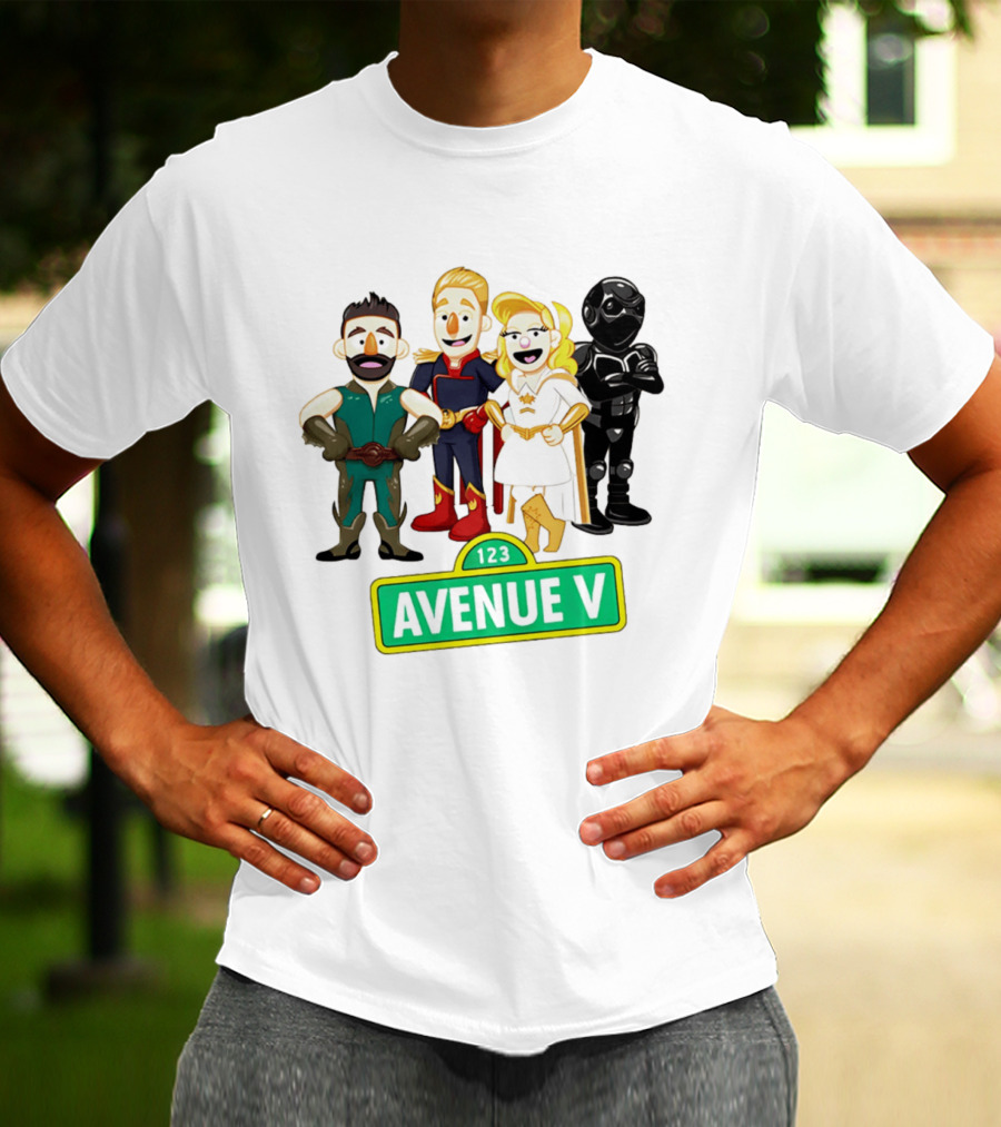 123 Avenue V Cartoon Characters Crossover Ensemble T-Shirt
