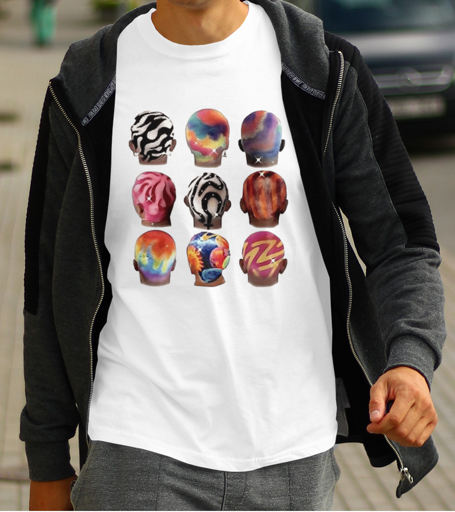 Boys Hair Colour Vibrant Patterns And Artistic Styles T-Shirt