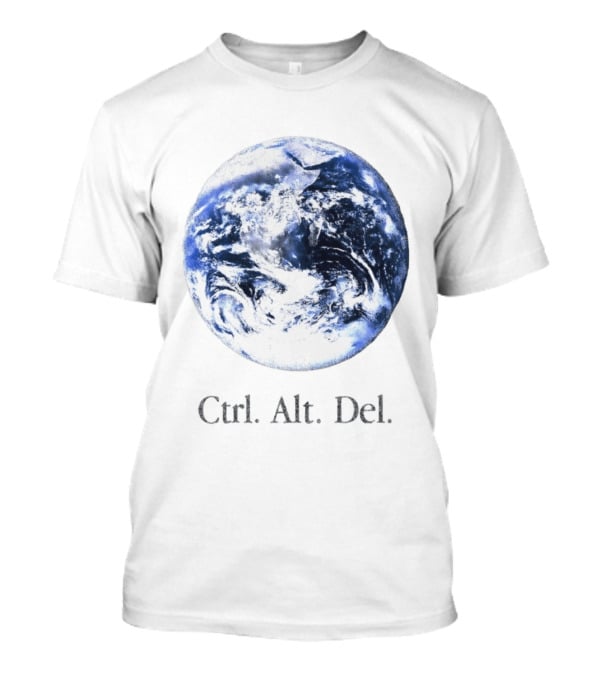 Earth Ctrl Alt Del Retro Computing Humor T-Shirt