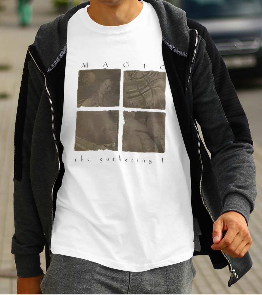 Magic The Gathering I Brown Four Panels Abstract T-Shirt