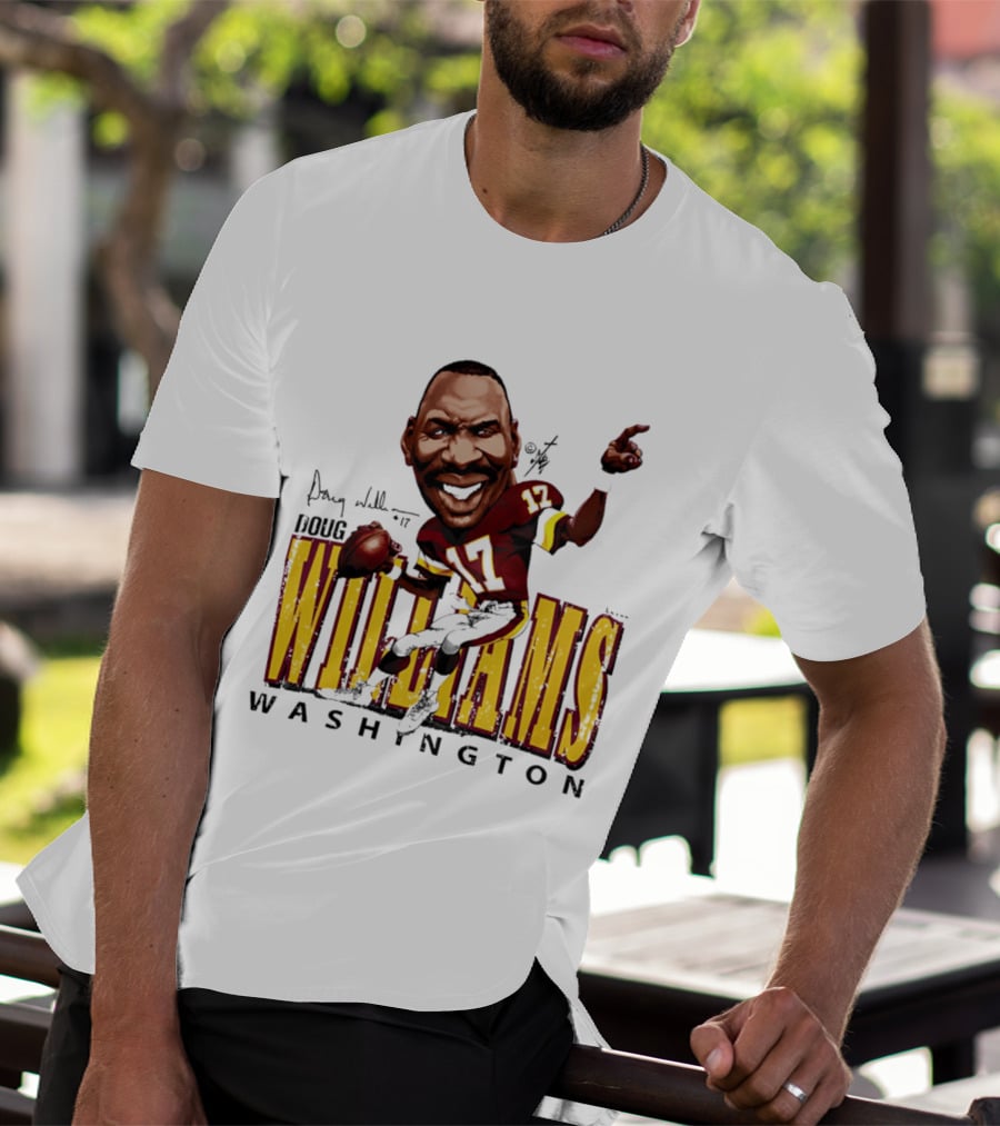 Doug Williams Washington Redskins Bruce Stark Collection Caricature Series 17 Football T-Shirt