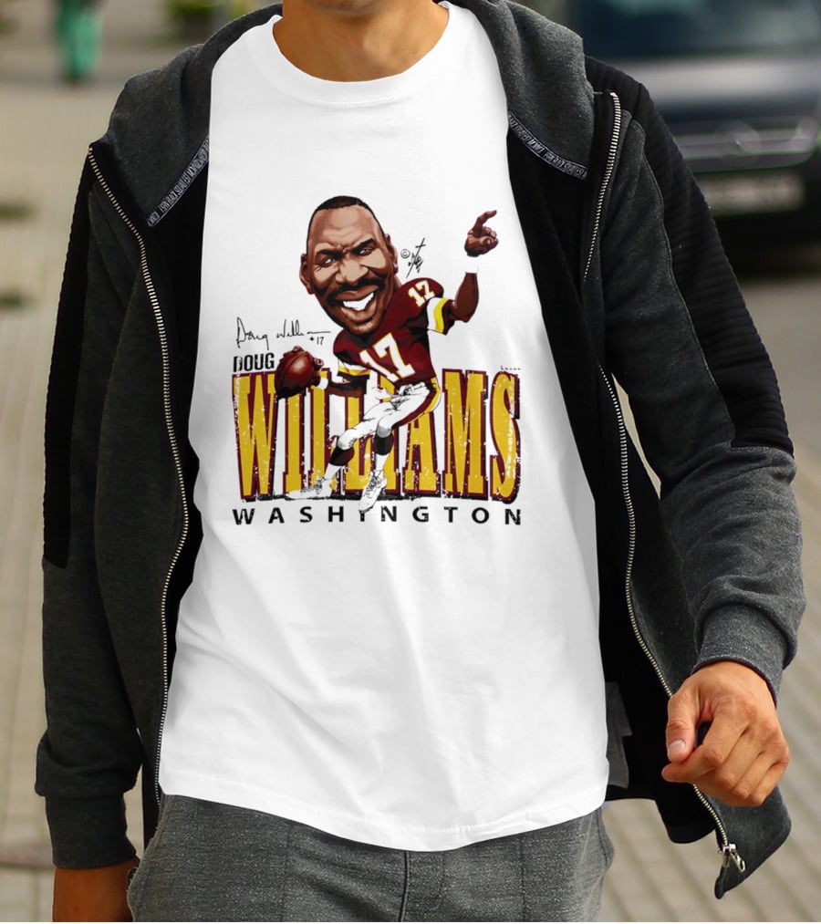 Doug Williams Washington Redskins Bruce Stark Collection Caricature Series 17 Football T-Shirt