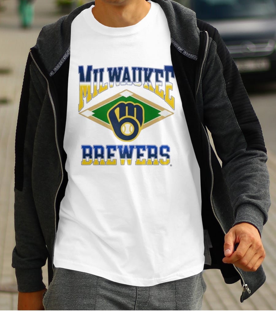 Milwaukee Brewers MLB Baseball Diamond Retro Team T-Shirt