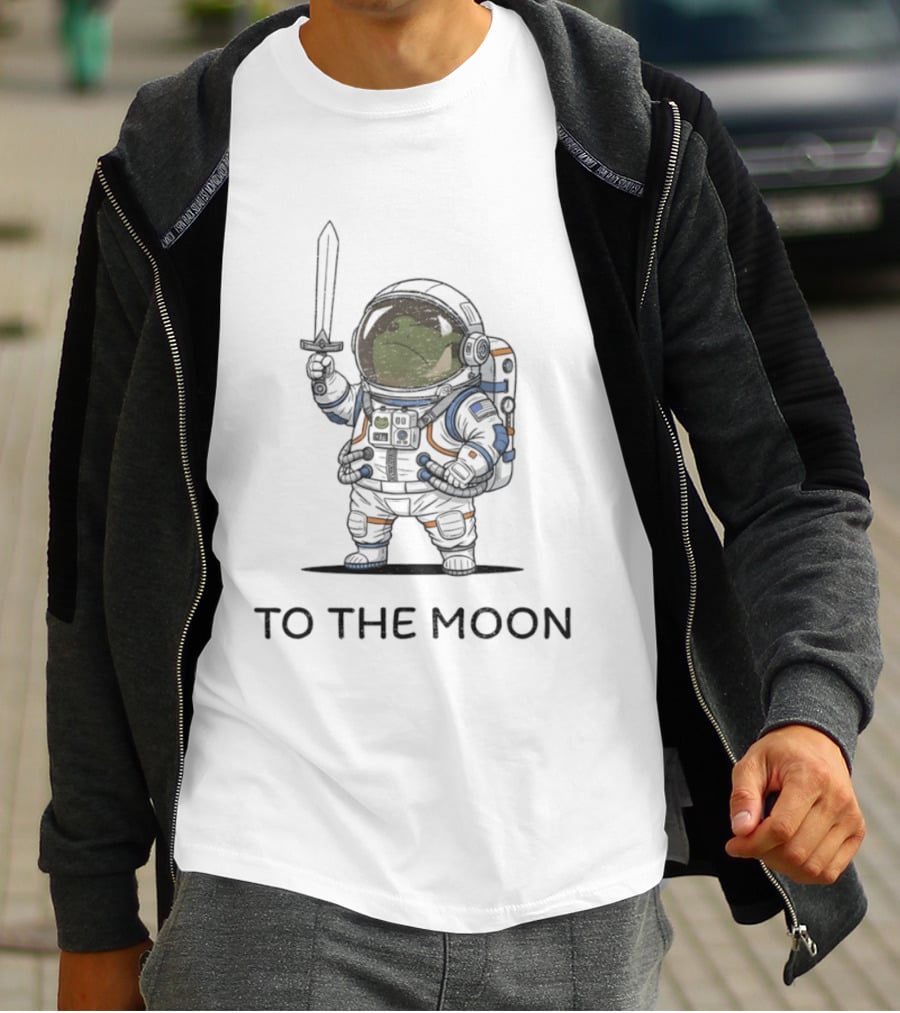Frog To The Moon Astronaut NASA Artemis 2 2026 Space Adventure T-Shirt