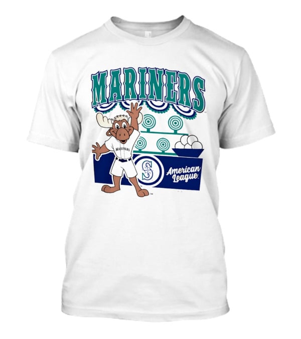Seattle Mariners Moose Mascot American League 2026 Step Back Up T-Shirt