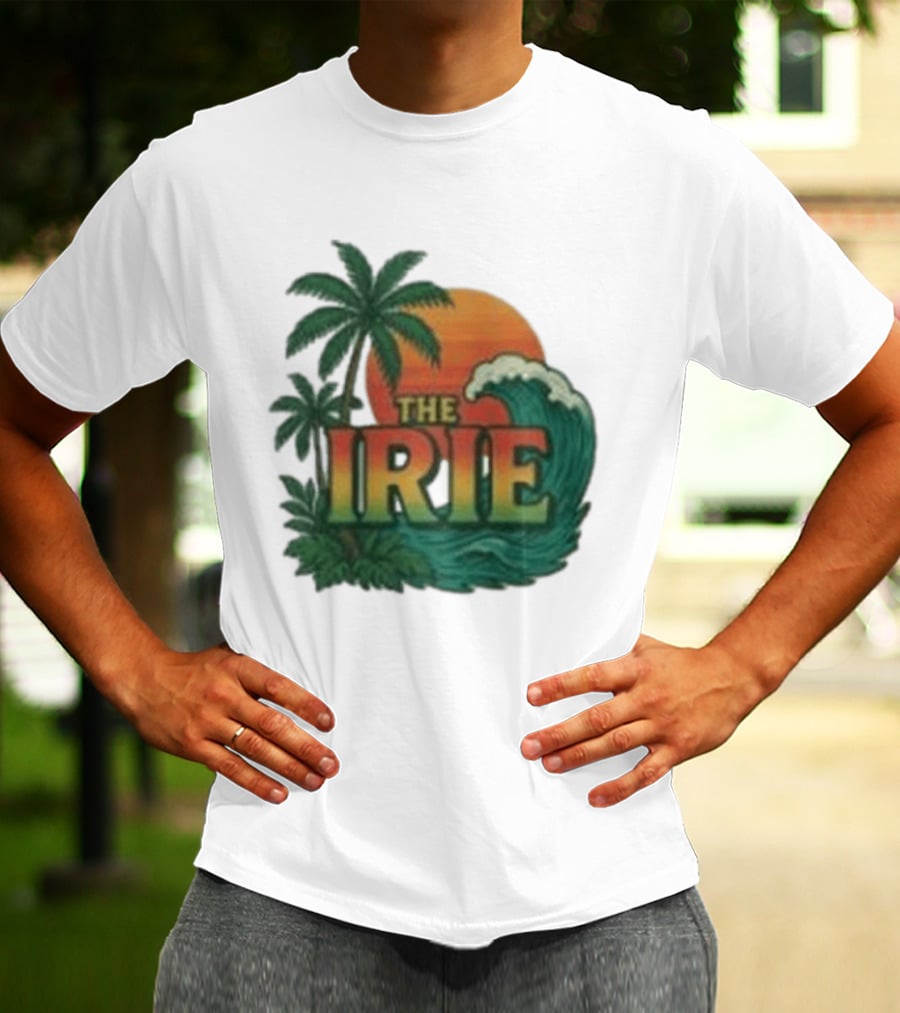 Tropical Palm Trees Sunset Wave Irie T-Shirt