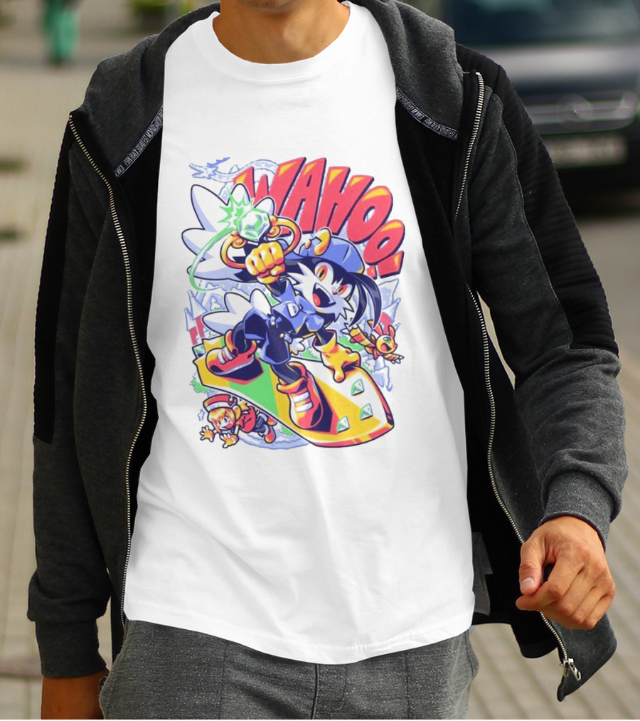Fangamer Klonoa Wahoo Vintage Style Snowboarding Adventure T-Shirt