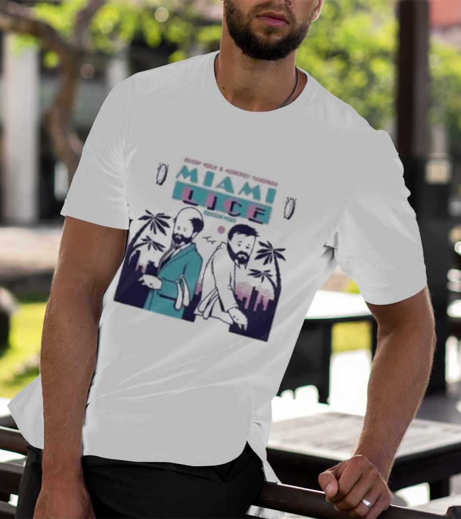 Aesop Rock Homeboy Sandman Miami Lice Retro Palm Trees 80s T-Shirt