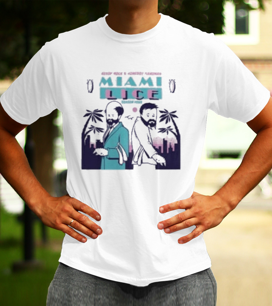 Aesop Rock Homeboy Sandman Miami Lice Retro Palm Trees 80s T-Shirt
