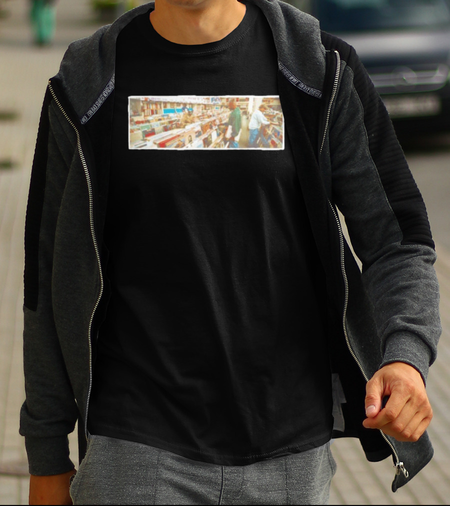 DJ Shadow Endtroducing Panoramic Record Store Scene T-Shirt