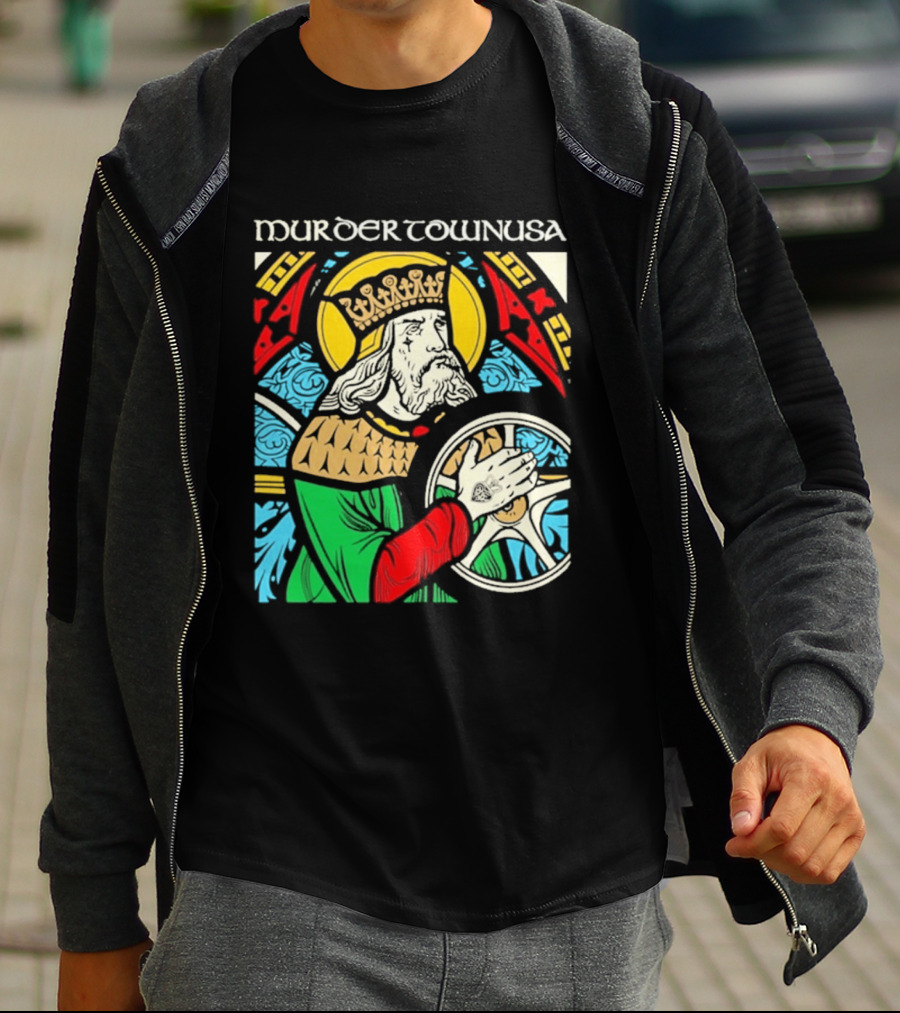 Murder Town Usa Biker Boru King Icon Medieval T-Shirt