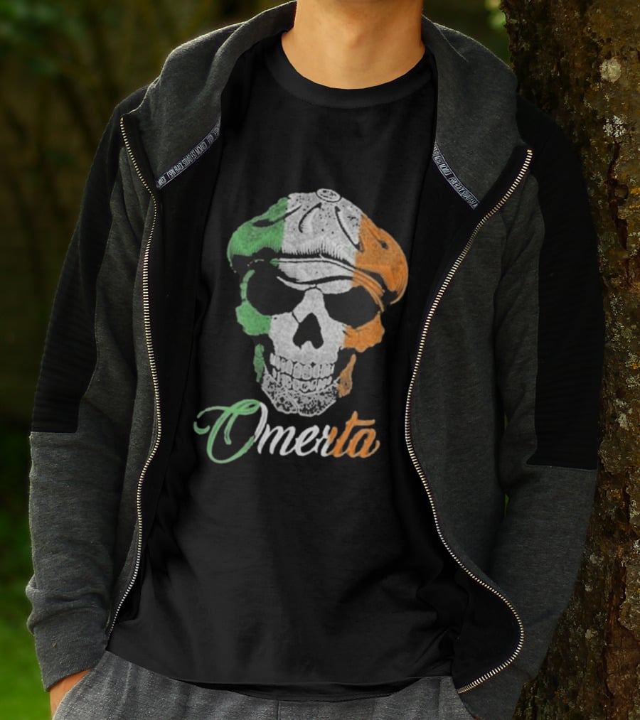 Omerta Irish Skull Tricolor Beret T-Shirt