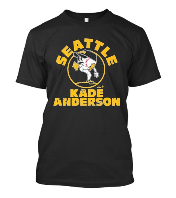 Seattle Kade Anderson Vintage Baseball Motif T-Shirt