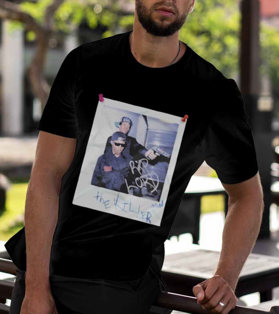 Three 6 Mafia RIP Lord The Killer MIN With Graffiti Style Polaroid T-Shirt