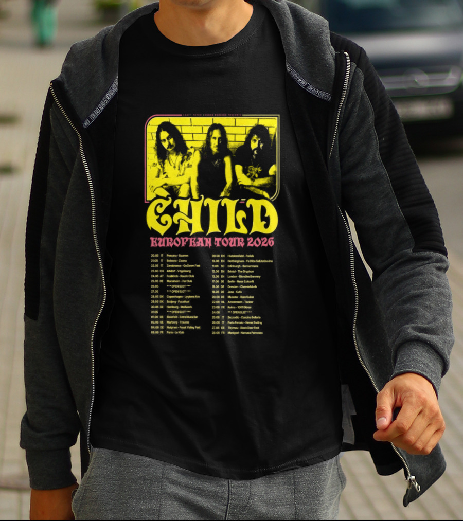 Child Europe Tour 2026 Concert Dates And Locations T-Shirt