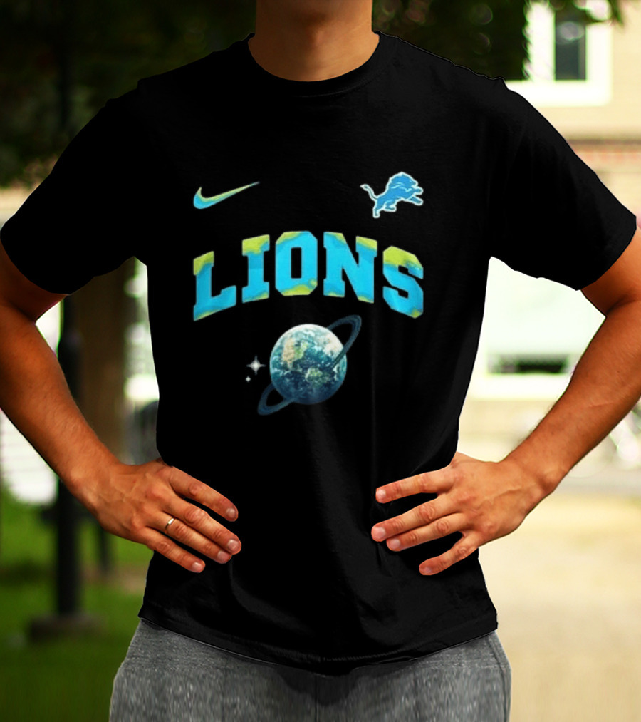 Detroit Lions Earth Day 2026 Nike Planetary T-Shirt